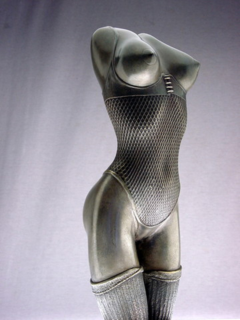 Ze Nobre, Torso Netz, Erotik Skulptur, Bronze