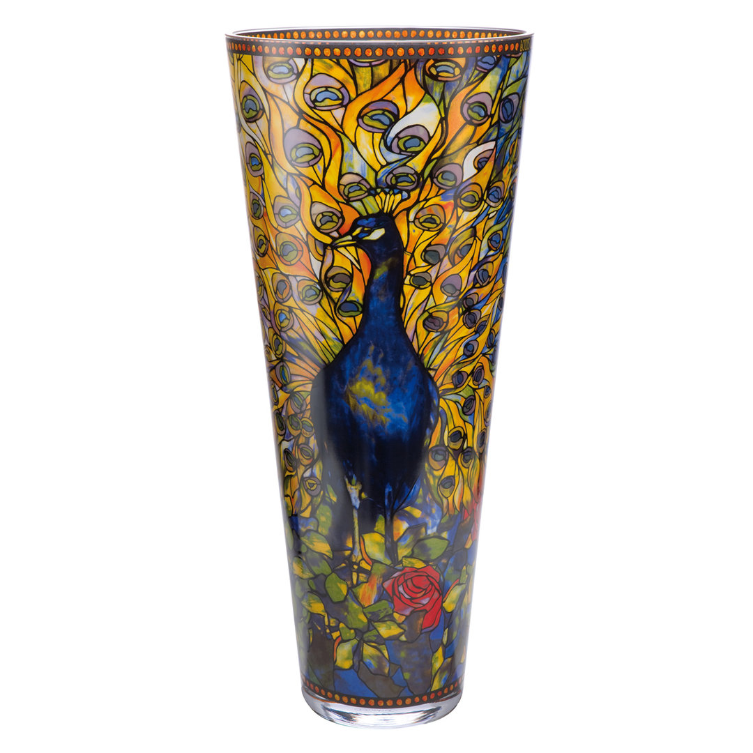 Louis Comfort Tiffany, Pfau, Vase, 60cm
