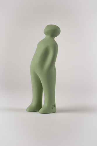 Guido Deleu, The Visitor, small, grey green