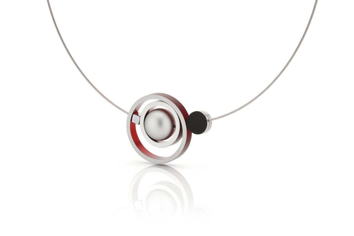 Clic by Suzanne, Collier, Ringe ineinander rot, limitiert