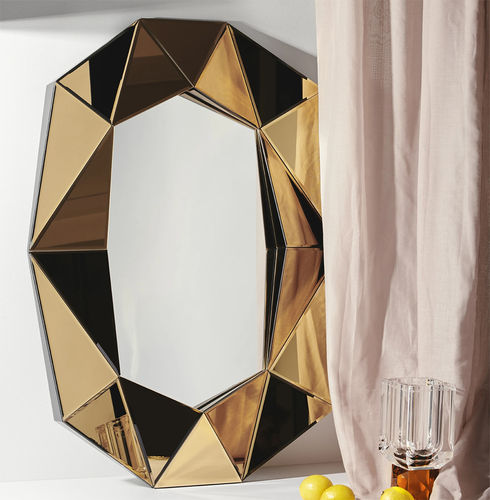 Reflections, design Spiegel, Diamont, bronze, silberfarben