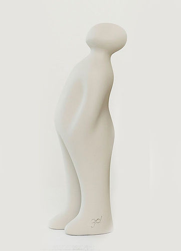 Guido Deleu, The Visitor, Version in 120 cm, Keramik, weiß