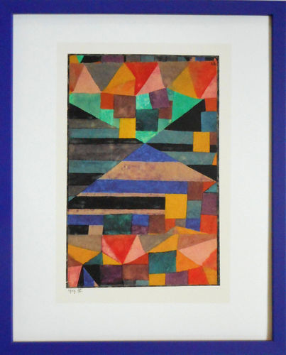 Paul Klee, Blauer Berg, limitierte Grafik, gerahmt